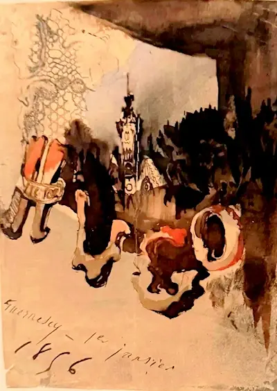 Carte de voeux de Victor Hugo 1er janvier 1856