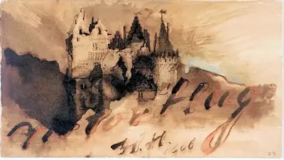 Château fort au crépuscule