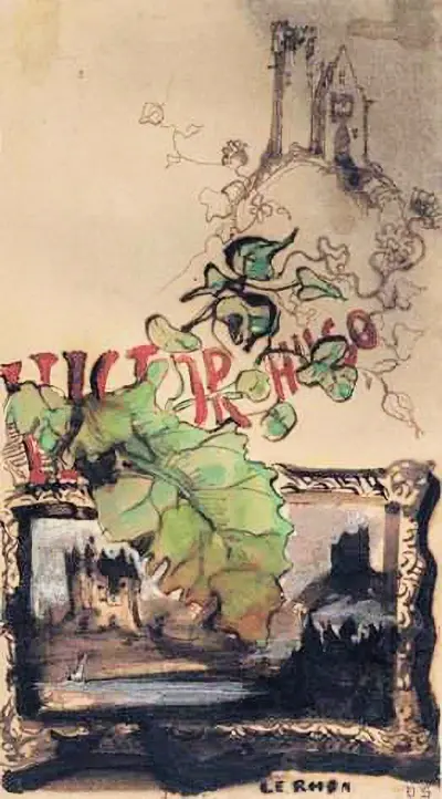 Frontispice pour le roman le Rhin de Victor Hugo