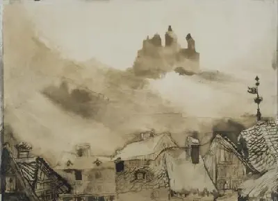 Le bourg et le château de Vianden au Luxembourg