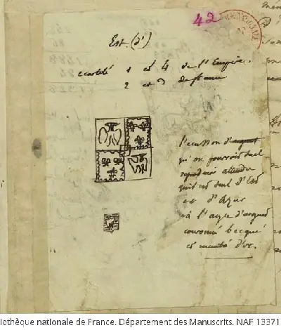 Lucrèce Borgia blason de la maison d'Este f° 42r