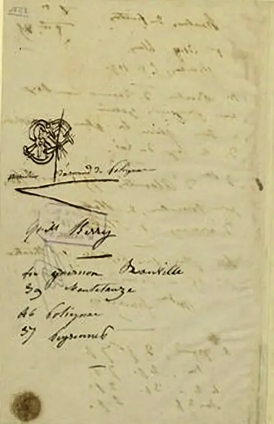 Objet non identifie méridien d'Armand de polignac f.150v