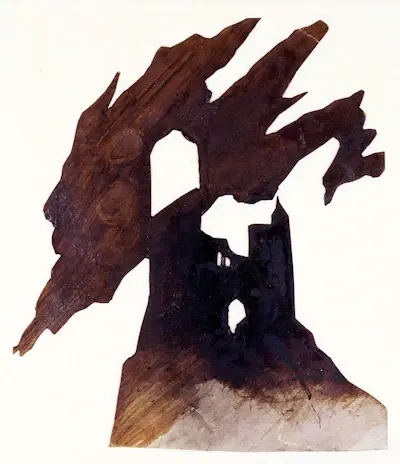 Silhouette de château illuminé
